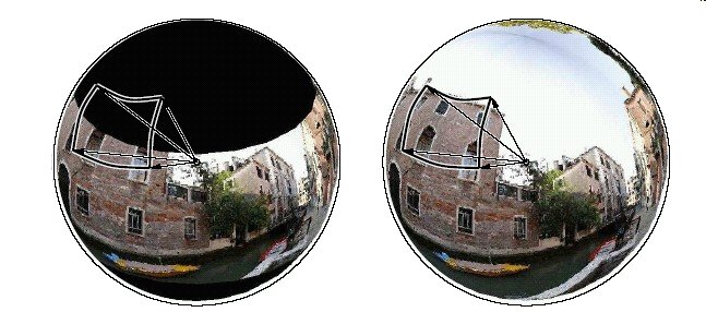 Omnidirectional input images do not limit the field of view of the IBR images