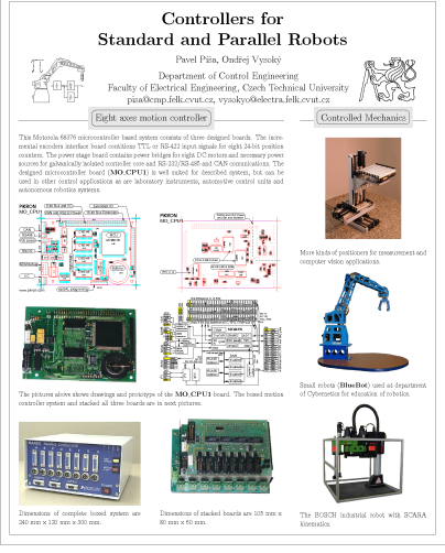 Controllers for Standard and Parallel Robots