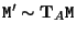 ${\tt M}' \sim {\bf T}_{A} {\tt M}$