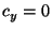 $c_y=0$