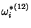 $\displaystyle {\omega^*_i}^{(12)}$