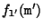 $f_{\tt l'}({\tt m'})$