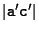 $\vert{\tt a}'{\tt c}'\vert$