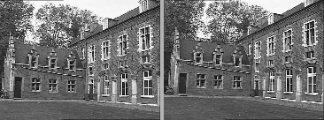\begin{figure}\centerline{
\psfig{figure=stereo/kasteel.026.ps,width=4cm}
\psfig{figure=stereo/kasteel.027.ps,width=4cm}
} \end{figure}
