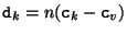 ${\tt d}_k=n({\tt c}_k - {\tt c}_v)$