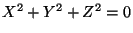 $X^2+Y^2+Z^2=0$
