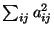 $\sum_{ij} {a_{ij}^2}$